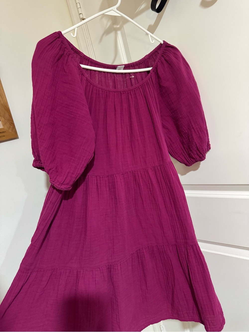 Old Navy Fuchsia Elastic Waist Dress